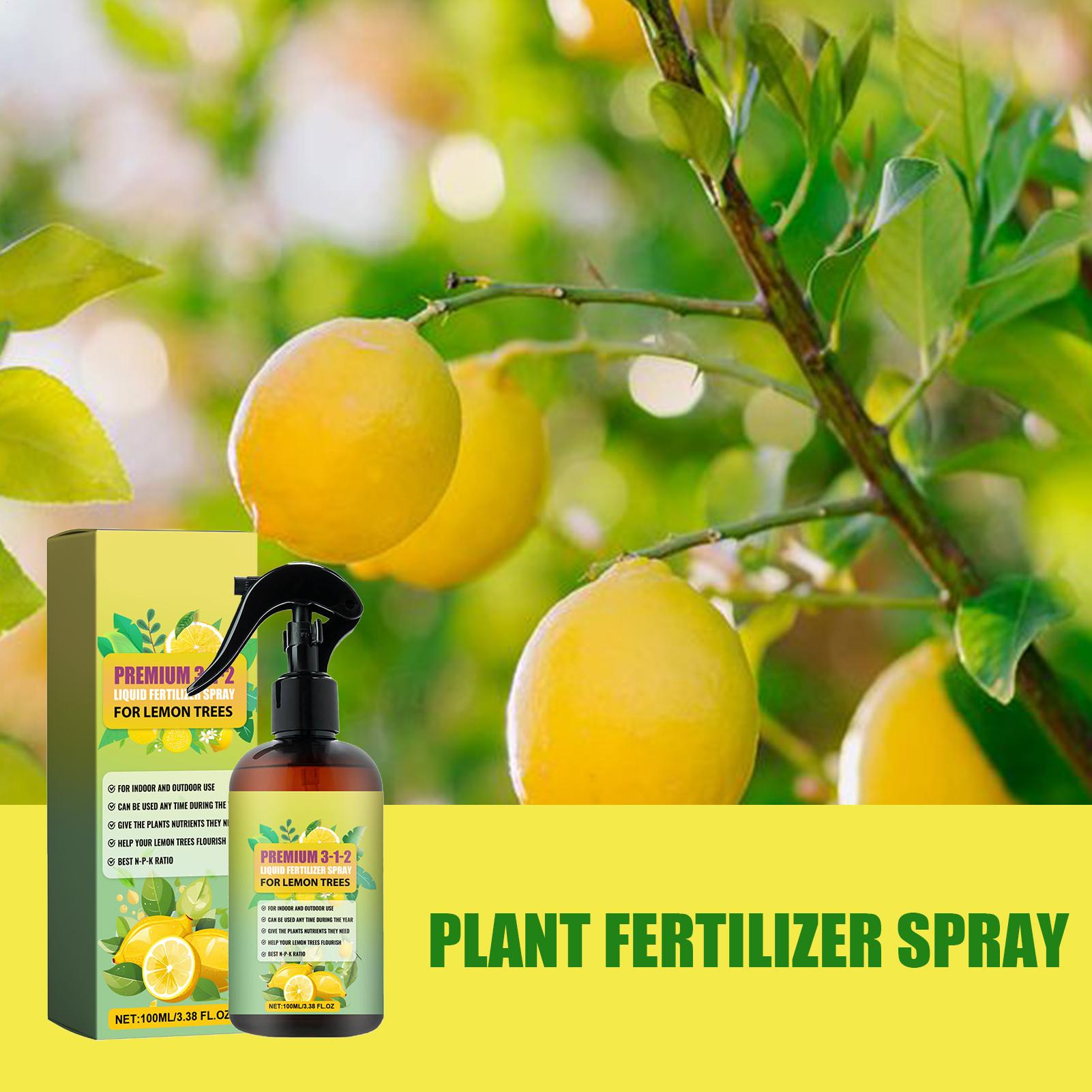 Liquid Fertilizer All In - 100mlのオーガニック液体肥料。レモンの葉の成長を促進するスプレー。すべての柑橘類およびレモンの木に使用可能。