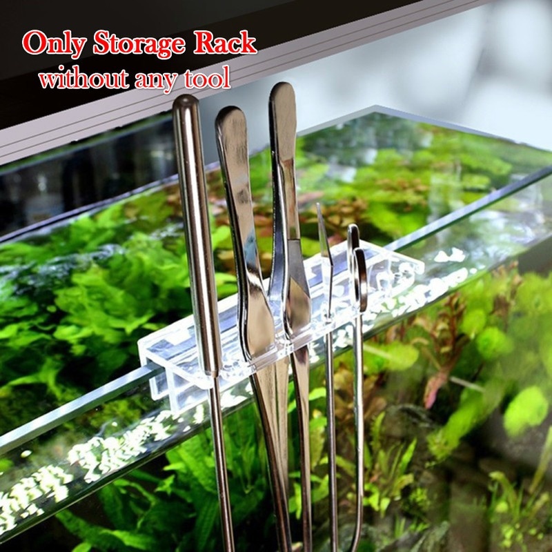 Aquarium Plant Utensils - 水族館の植物ツールホルダー,新しい1ピース,ピンセット用のアクリル収納ブラケット,スクレーパー,水槽洗浄ツールホルダー