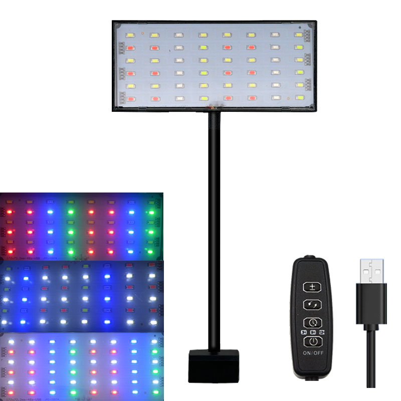 Planted Aquarium Pendant Light - 水槽用フルスペクトルLEDライト、サイクルタイマー付き、3色調整、明るさ調整可能、水草育成ランプ