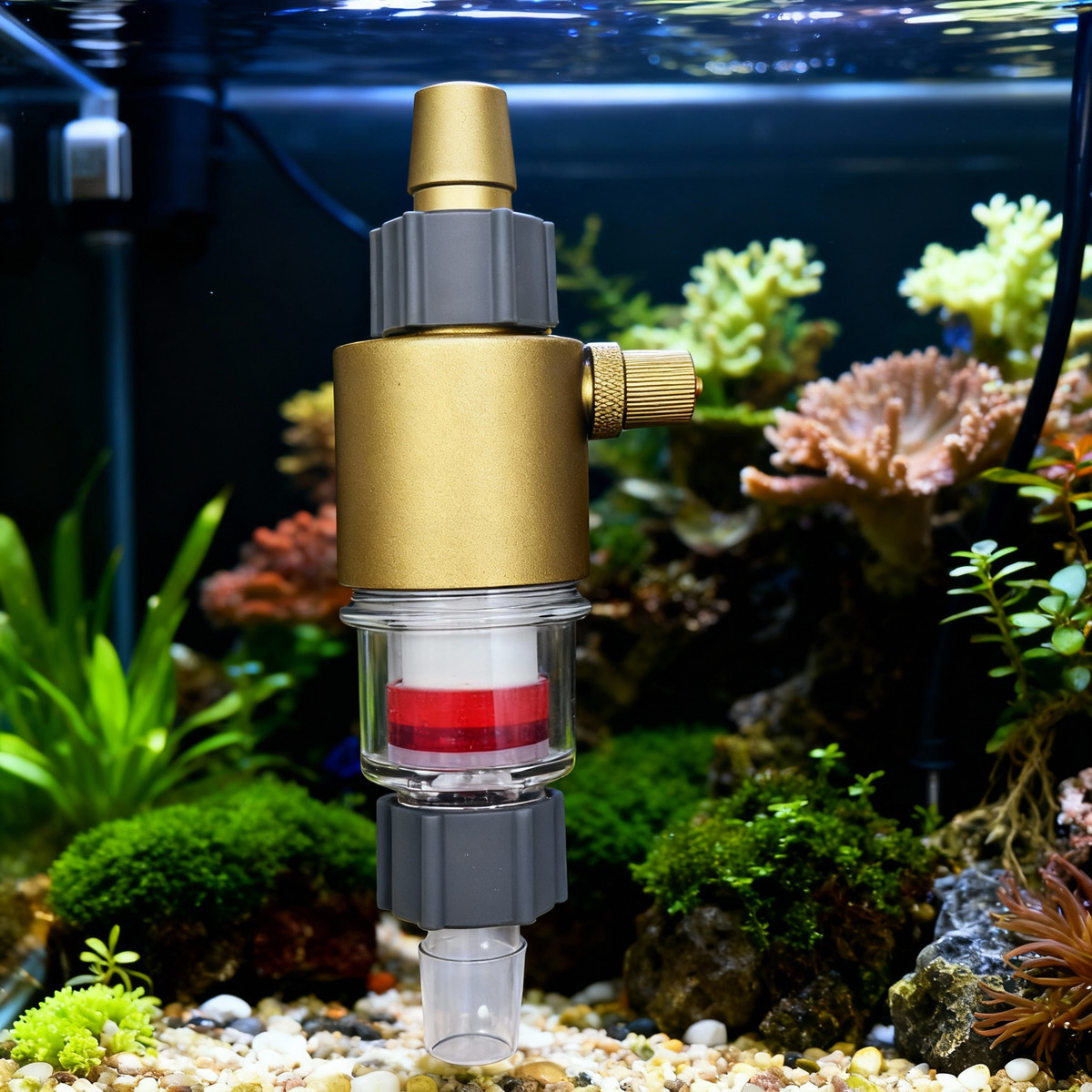 Aquarium Plant Utensils - QANVEE外部CO2ディフューザーアトマイザー水槽アクセサリー魚タンク魚鉢釣り用品シリンダーCO2機器製品プラント