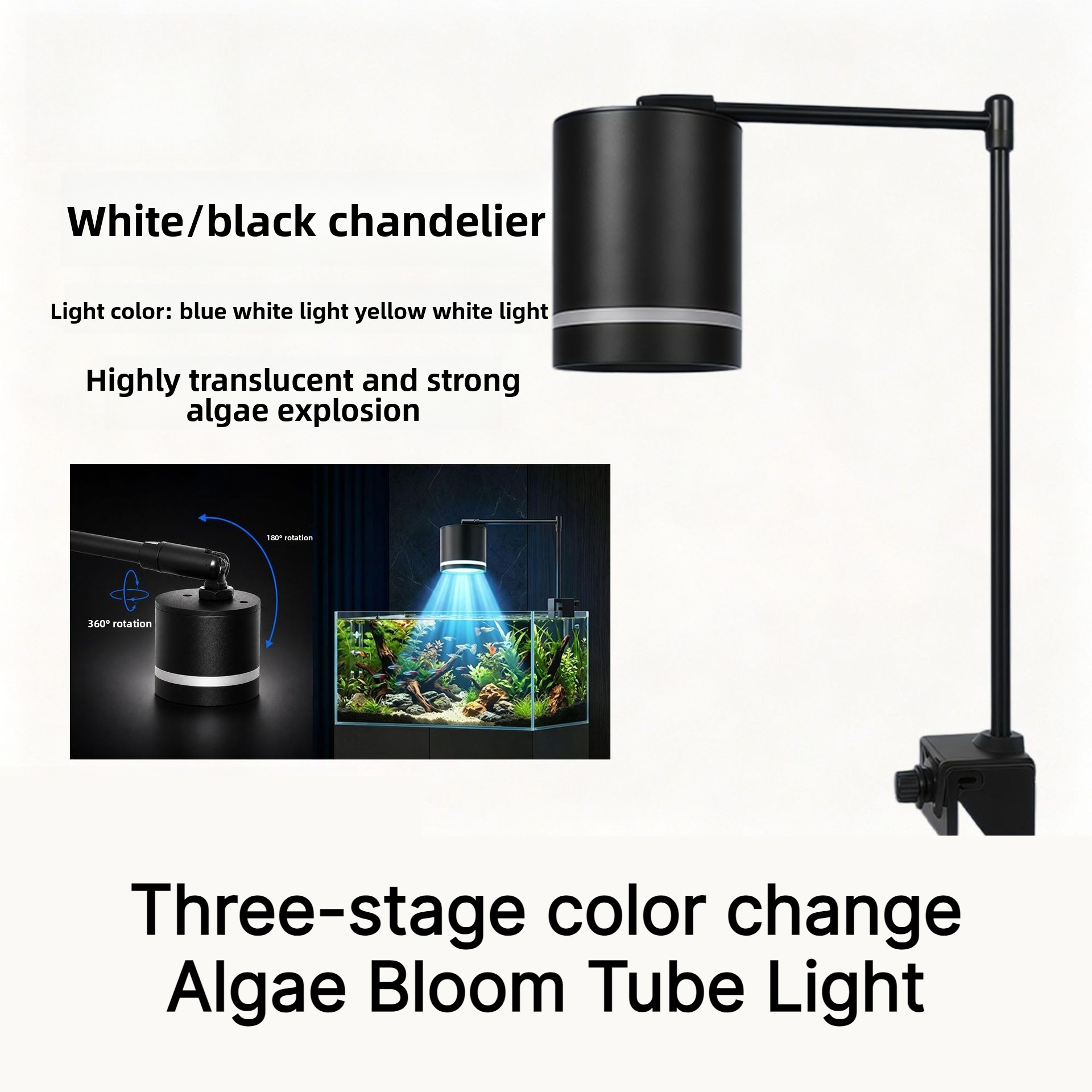 Planted Aquarium Algae - LED水槽用ペンダントスポットライト、防滴型藻類育成ライト（バイオトープストリームタンク水草水槽用）
