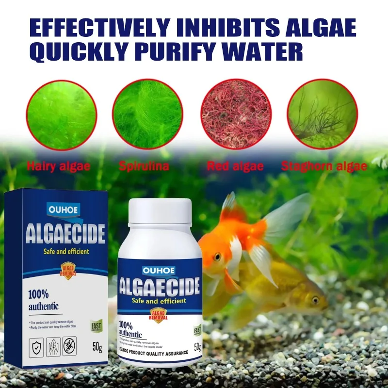 50g高効率藻類駆除剤、水槽・池の藻類・苔の抑制、緑水減少、 - Planted Aquarium Algae のレビューと価格