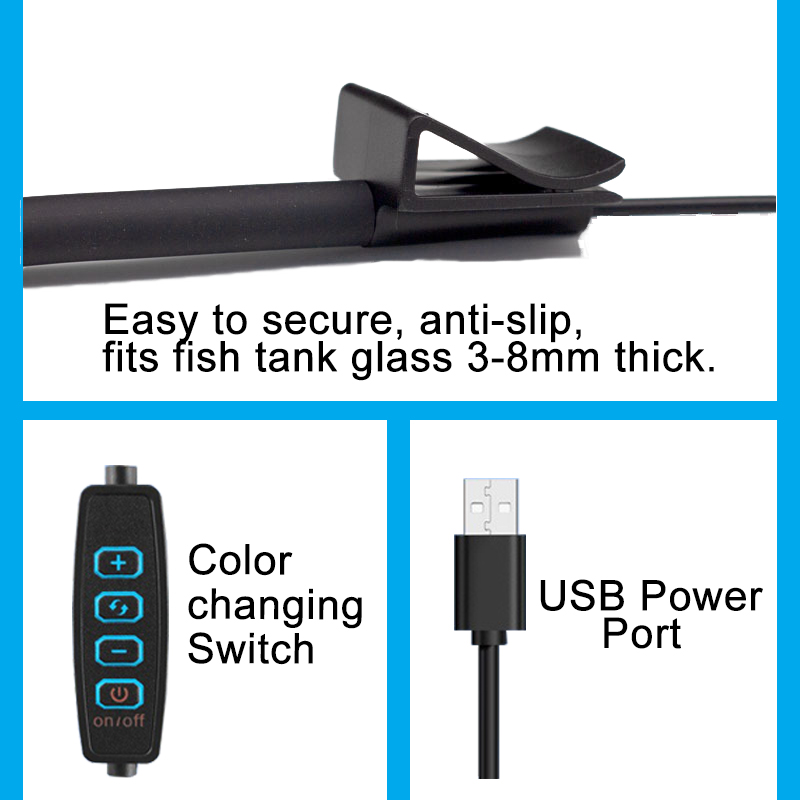 USB水槽LEDランプ水槽ライト装飾水生植物複数モード調光可 - Planted Aquarium Pendant Light のレビューと価格