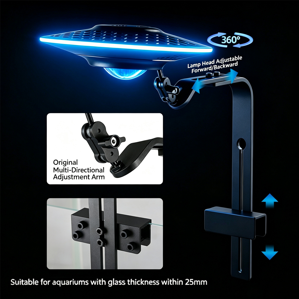 新しいUFO型LED水槽ライト、流れる水槽、藻類栽培、魚と植 - Planted Aquarium Algae のレビューと価格