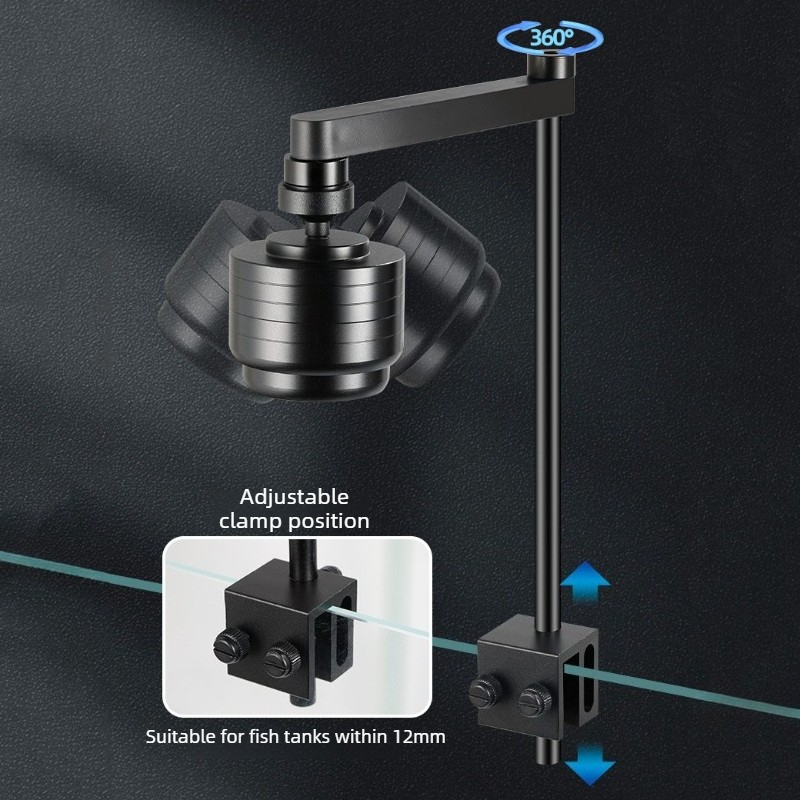 水槽ライト LED 3 色防水調整可能な水族館ランプクリップ - Planted Aquarium Pendant Light のレビューと価格