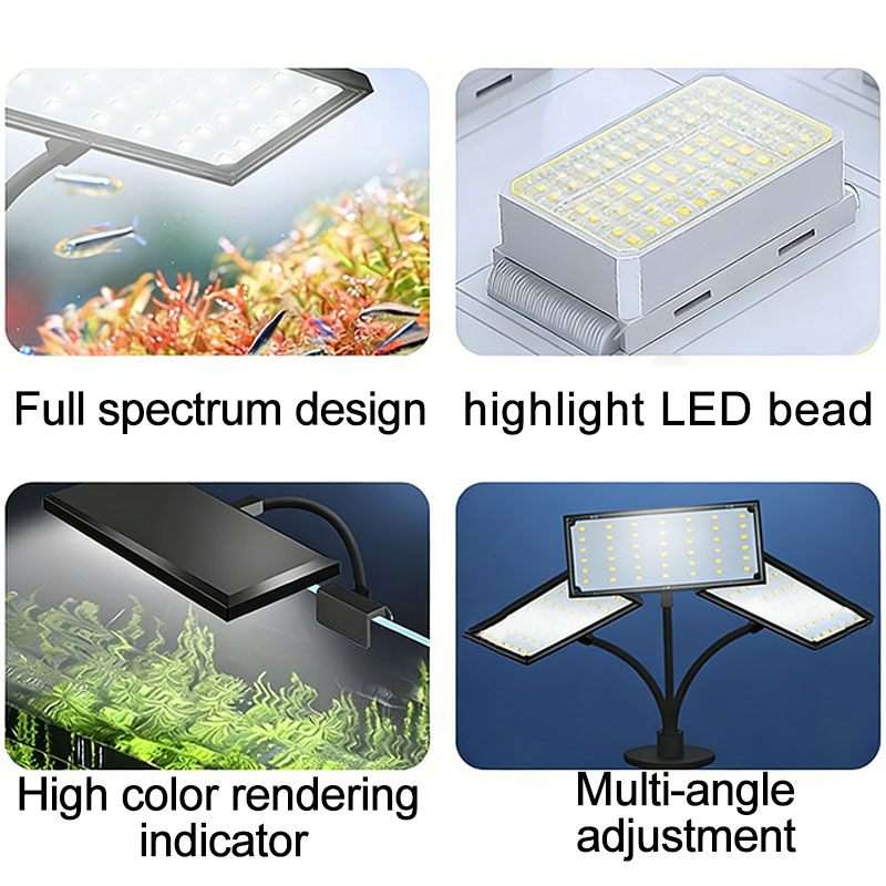 水槽用フルスペクトルLEDライト、サイクルタイマー付き、3色 - Planted Aquarium Pendant Light のレビューと価格