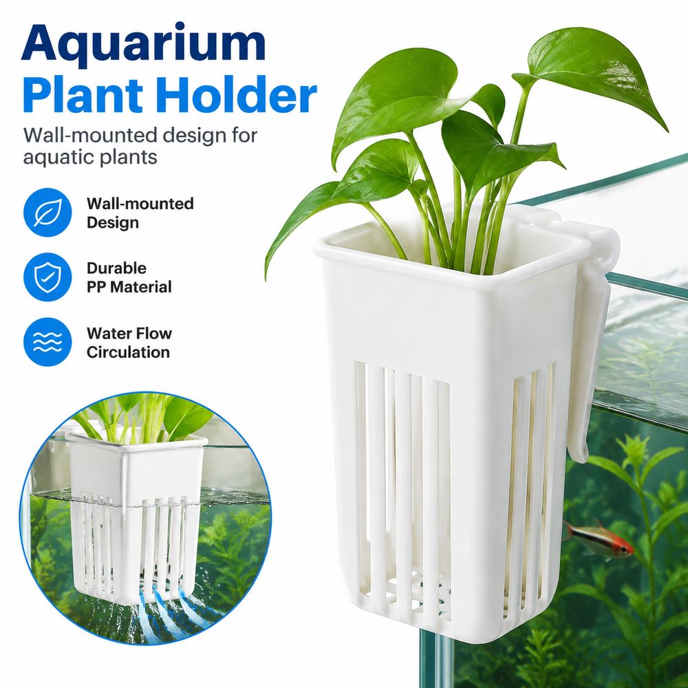 プラスチック製の水槽用植物バスケット。多機能で、水抜き穴付き - Aquarium Plant Easy To Grow のレビューと価格