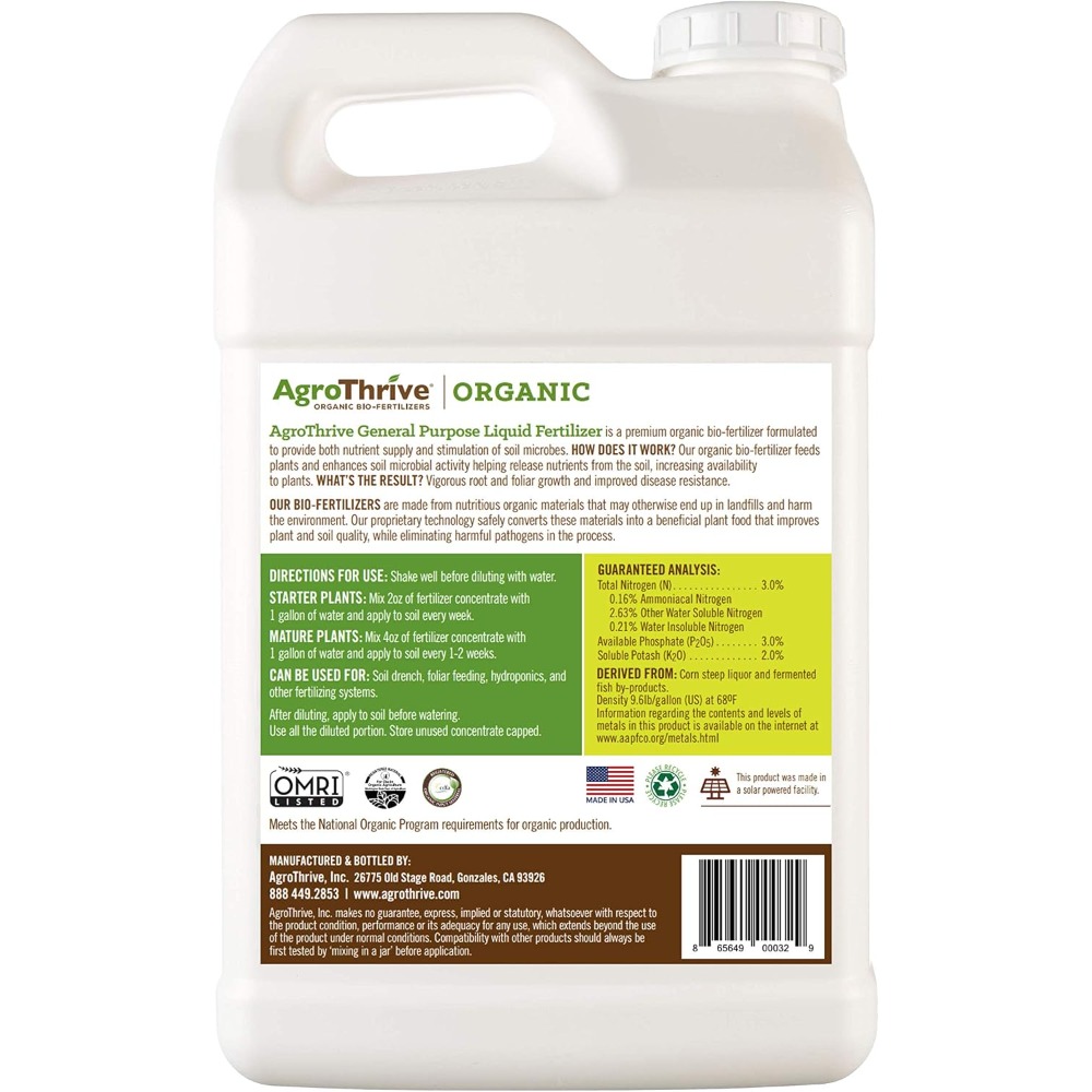 アグロスライブ万能有機液体植物肥料 3-3-2 NPK 2. - Liquid Fertilizer All In のレビューと価格